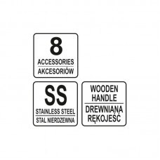 99783 FLO Sort pentru gratar cu accesorii, 8 piese..